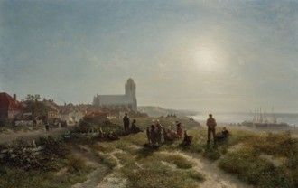 Kunstwerk Namiddag te Katwijk aan Zee, Salomon Lenonardus Vermeer