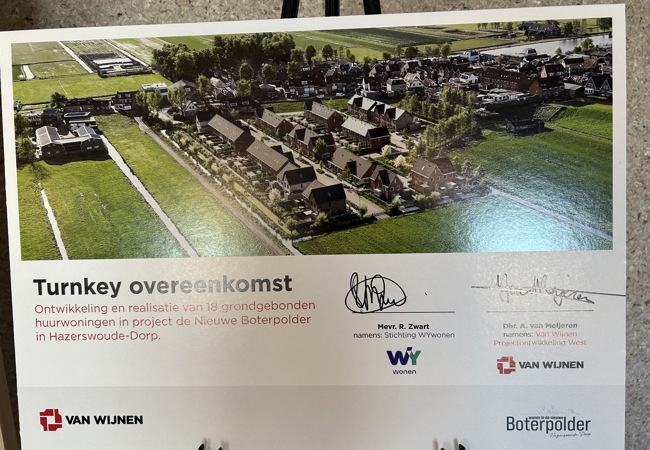 Ondertekenbord Nieuw Boterpolder