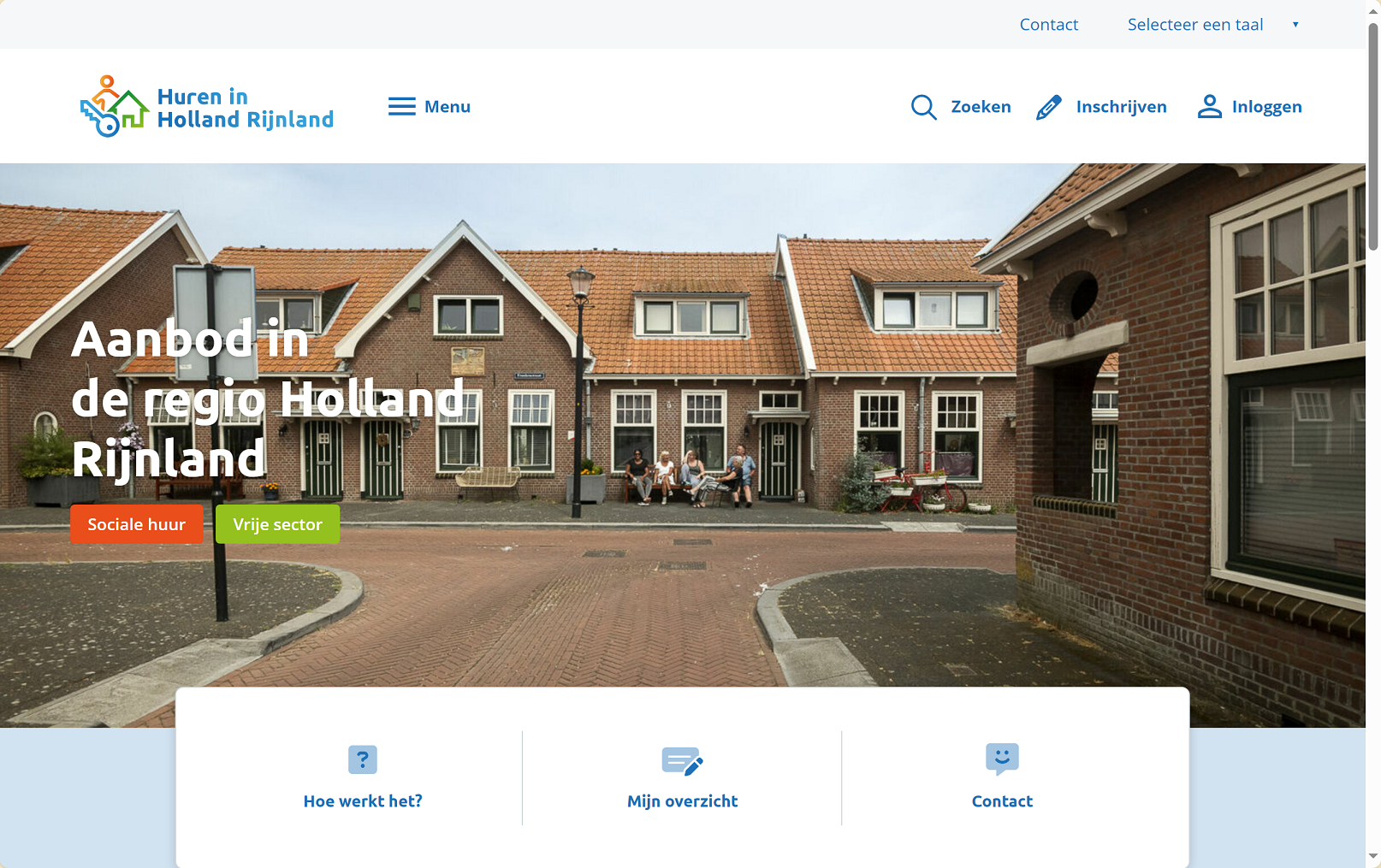 screenshot website hureninhollandrijnland.nl