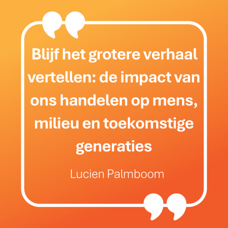 Duurzaamheidsessie quote Lucien Palmboom