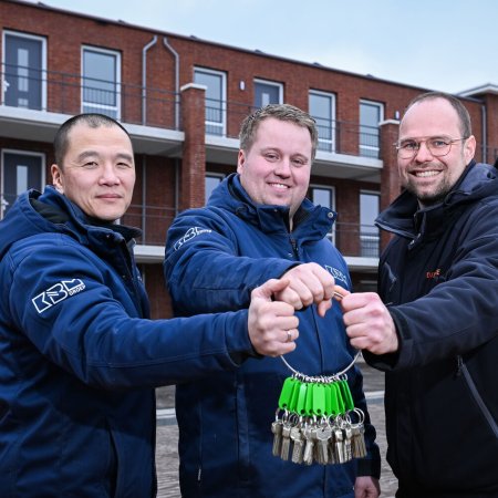sleuteloverdracht P. van Saxentraat Katwijk